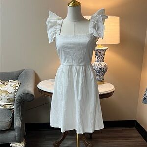 Miami White Mini Dress with Bow Sleeves
